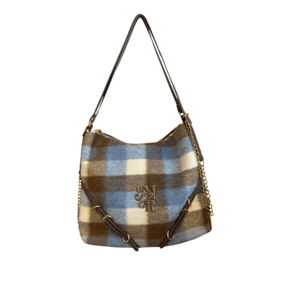 Plaid Y2k Shoulder Hobo Bag - Picture 4 of 9